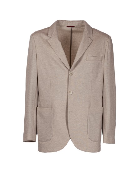 Shop BRUNELLO CUCINELLI  Giacca: Brunello Cucinelli giacca in jersey di cashmere con tasche a toppa.
Chiusura con tre bottoni in corno.
Tasche a toppa e taschino su petto.
Polsini con quattro bottoni in corno e asole apribili.
Due tasche interne con chiusura a bottone e tasca portapenna.
Drop 7.
Spacco doppio su retro.
Composizione: 100% Cashmere.
Fabbricato in Italia.. ML8968J01-C042